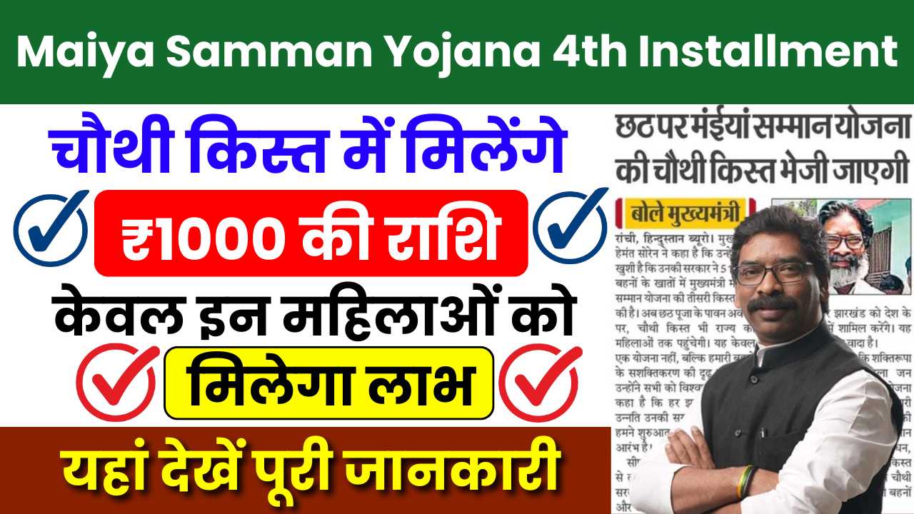 Maiya Samman Yojana 4th Installment Date