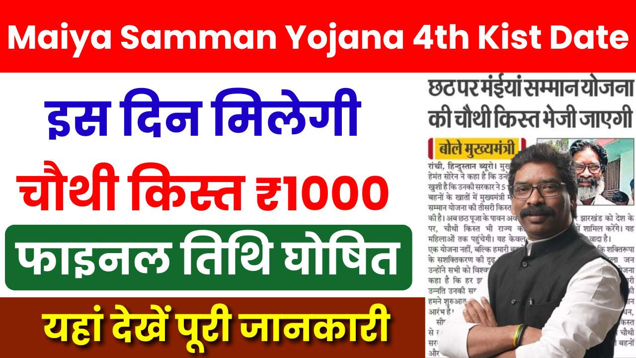 Maiya Samman Yojana 4th Kist Date