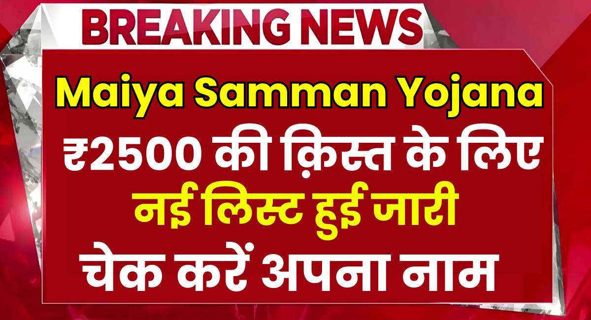 Maiya Samman Yojana 5th Installment List